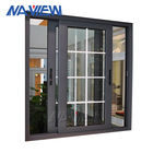 ग्वांगडोंग NAVIEW बड़े एल्यूमीनियम फिसलने खिड़की काले जाल के साथ खिड़की फिसलने आपूर्तिकर्ता