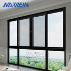 ग्वांगडोंग NAVIEW बेडरूम रंगा हुआ मूल्य डिजाइन काला दरवाजा फिसलने एल्यूमीनियम खिड़की आपूर्तिकर्ता