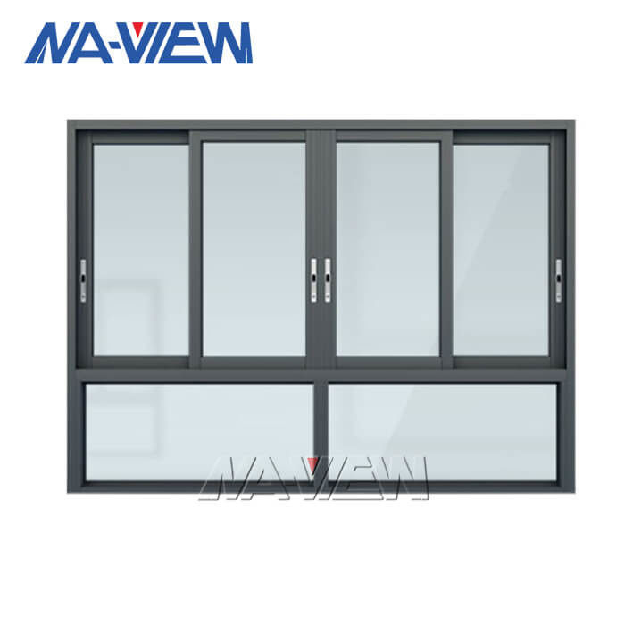 गुआंग्डोंग NAVIEW क्षैतिज ध्वनिरोधी थर्मल ब्रेक एल्यूमीनियम ग्लेज़िंग फिसलने द्वि गुना खिड़की आपूर्तिकर्ता
