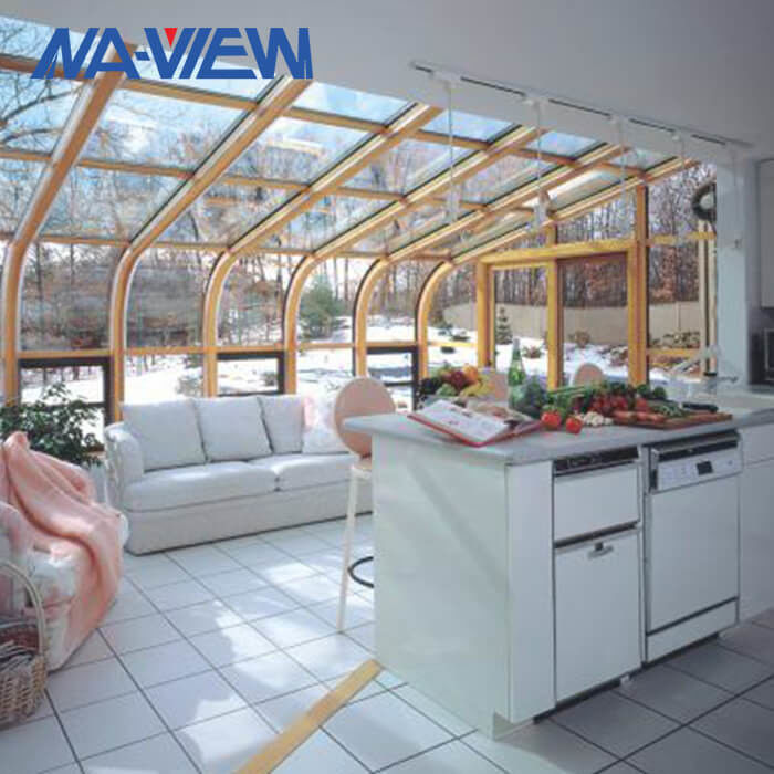 सुंदर घुमावदार छत Sunroom फ्रीस्टैंडिंग कंजर्वेटर्स Sunrooms आपूर्तिकर्ता